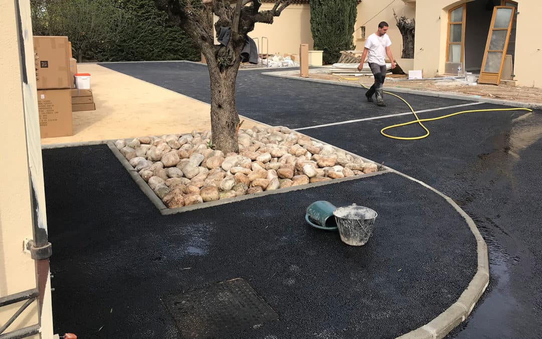 Chantier d’aménagement de villa enrobé