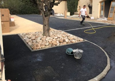 Chantier d’aménagement de villa enrobé