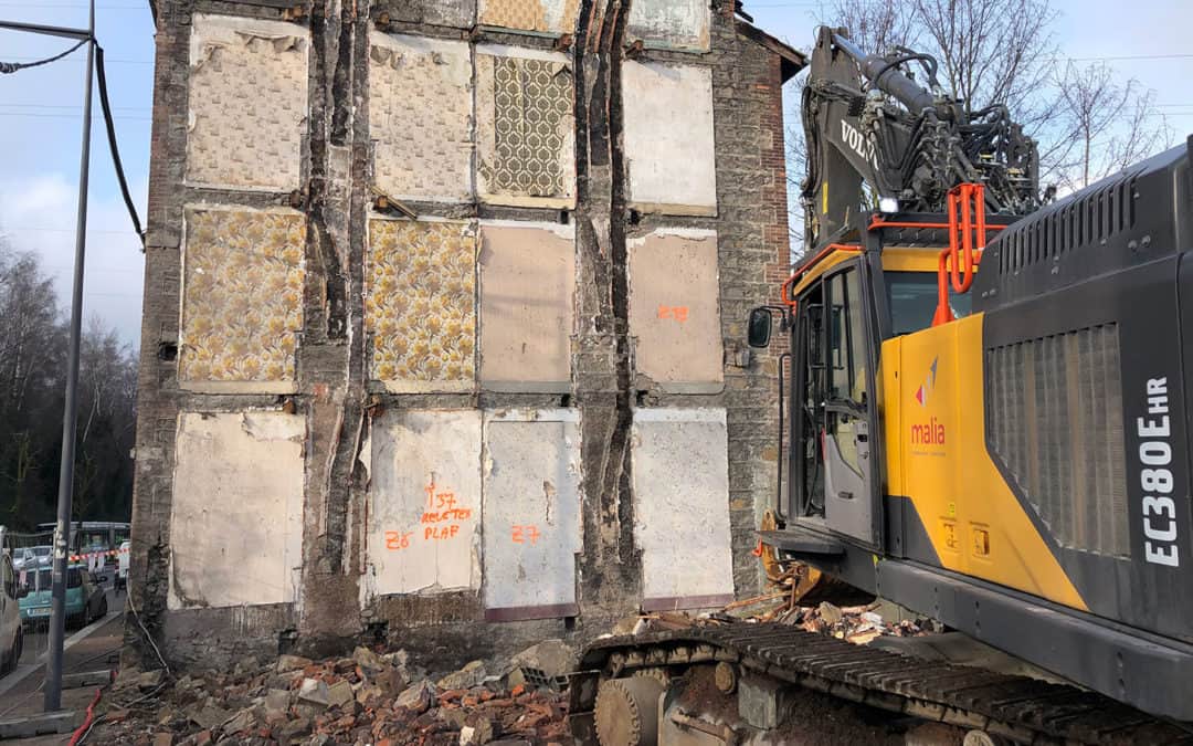 Chantier de démolition ville de La Ricamarie