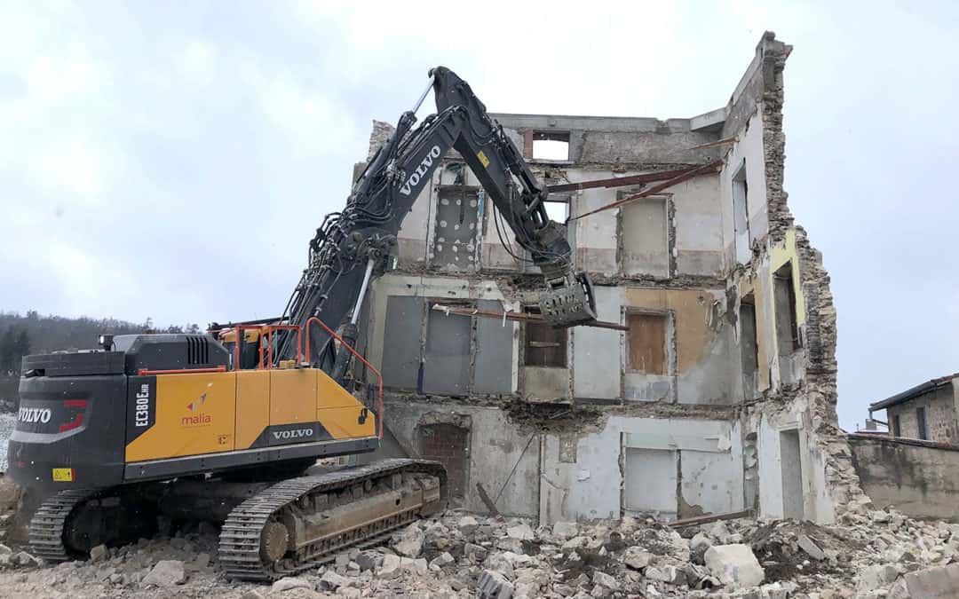 Chantier de démolition commune de Malvalette
