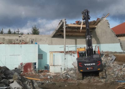 Chantier de démolition ville de Saint-Just-Malmont
